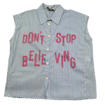 Dixie Camicia Bicolore con Fantasia A Righe per Bambina CC55271G64 BIANCO/BLU DIXIE 