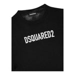 DSQUARED2 maglia girocollo tinta unita con logo Nero per Bambino DQ1156 NERO DSQUARED2 