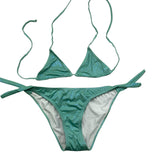Matinée Costume 2 Pezzi Triangolo-Slip Tinta Unita  per Bambina CC3020 VERDE MATINÉE 