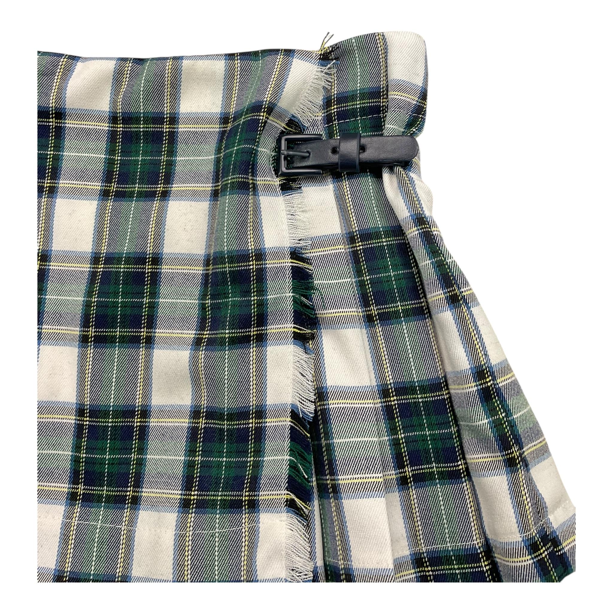 PICCOLA LUDO gonna tricolore con fantasia a quadri Verde per Bambina BS9WB037X VERDE PICCOLA LUDO 