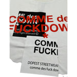 Comme Des Fuckdown T-Shirt Girocollo tinta unita con Stampa Bianco per Bambino TSGCC BIANCO COMME DES FUCKDOWN 