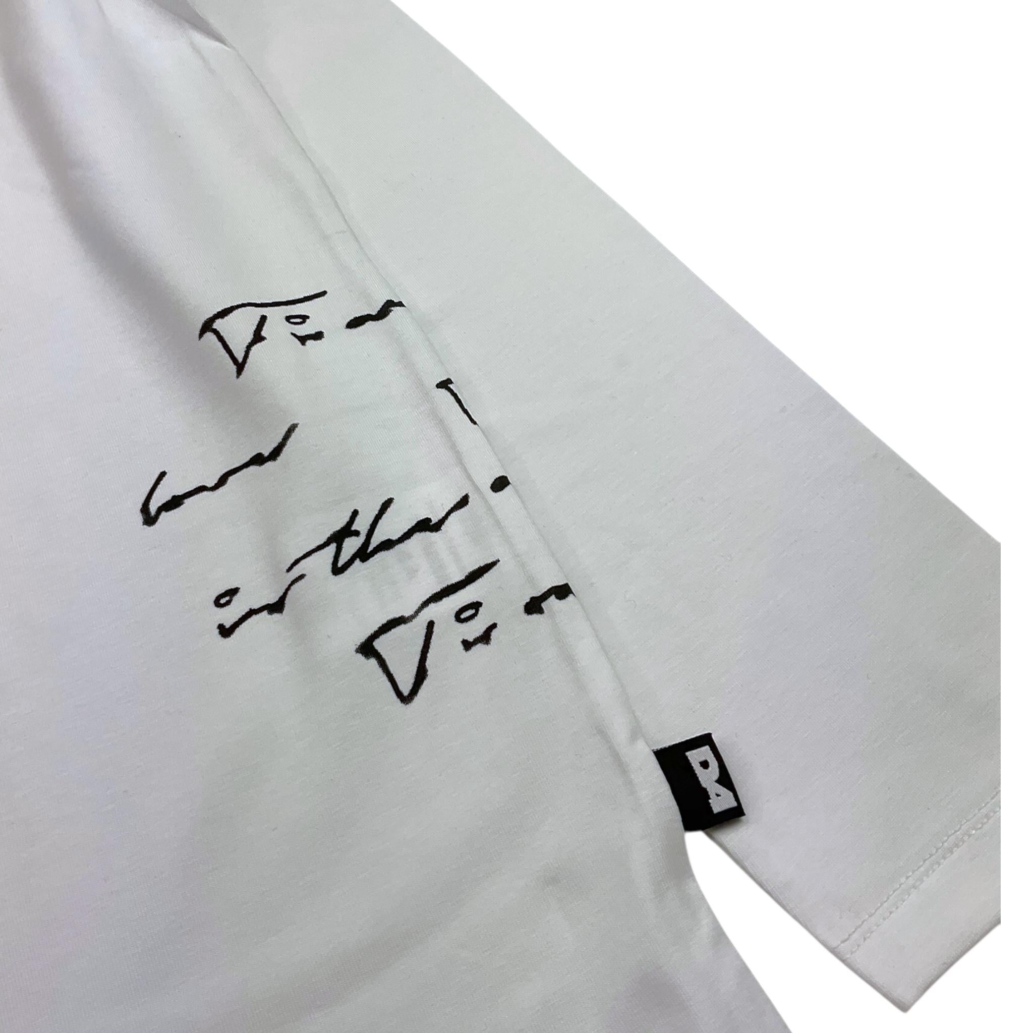 DANIELE ALESSANDRINI shirt girocollo tinta unita con stampa Bianco per Bambino 1231M00065 BIANCO DANIELE ALESSANDRINI 