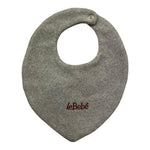 LE BEBE' bavetta tinta unita con logo Grigio per Neonato LBG6121 GRIGIO LE BEBE' 
