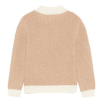 ELEVENTY maglia mezzo collo tinta unita con profili in contrasto Beige per Bambina EV9P10 BEIGE ELEVENTY 