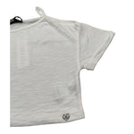 Please Top Mezza Manica Tinta Unita per Bambina MBG3030G72 BIANCO PLEASE 