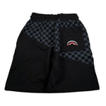 Sprayground Bermuda Tinta Unita con Elastico In Vita per Bambino SPY803CHECK NERO SPRAYGROUND 