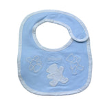Le Bebe' Bavetta Tinta Unita con Stampa per Neonato LBB5296 AZZURRO LE BEBE' 