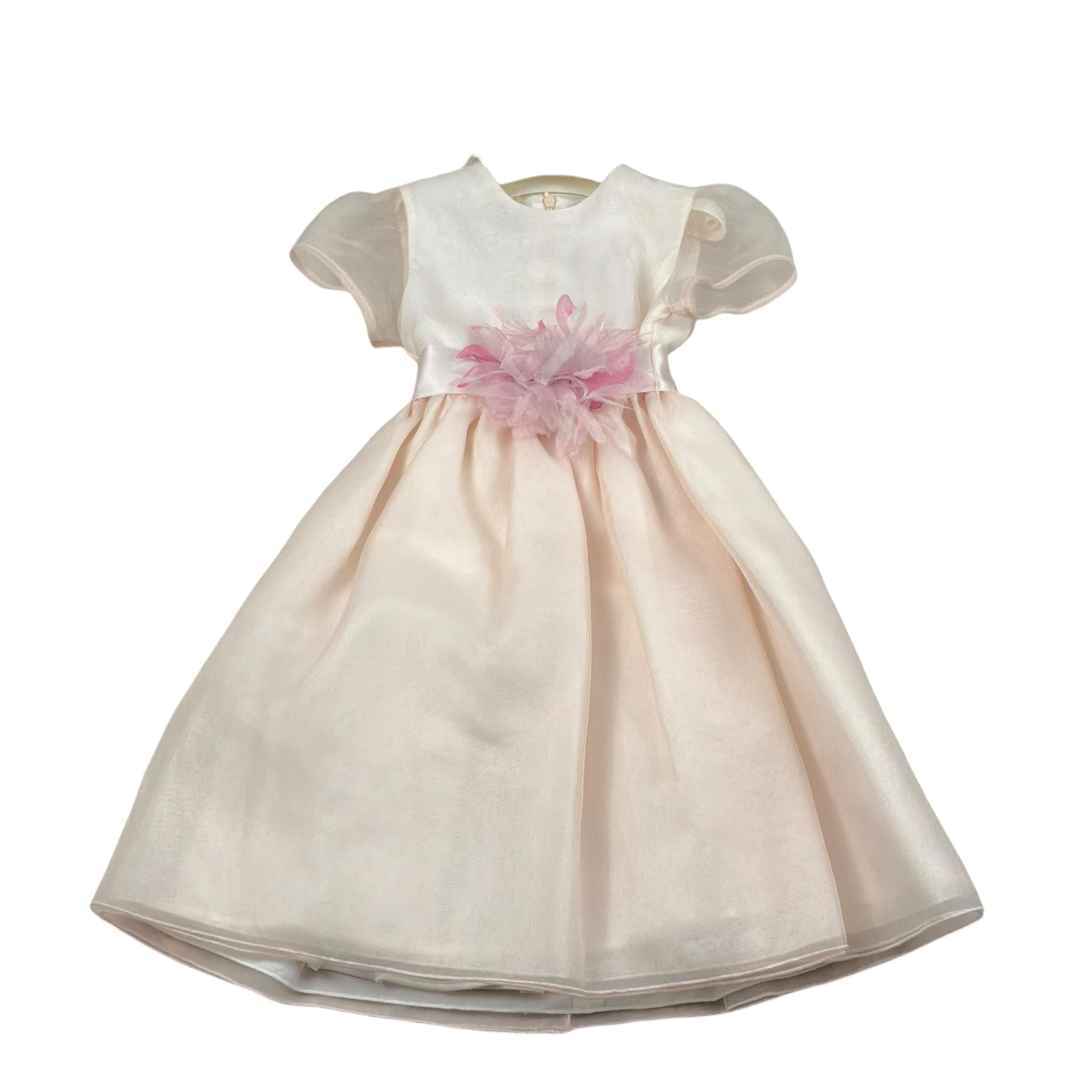 Childrenfashionatelier Abito Cerimonia Tinta Unita Mezza Manica per Bambina 206AB ROSA CHILDRENFASHIONATELIER 