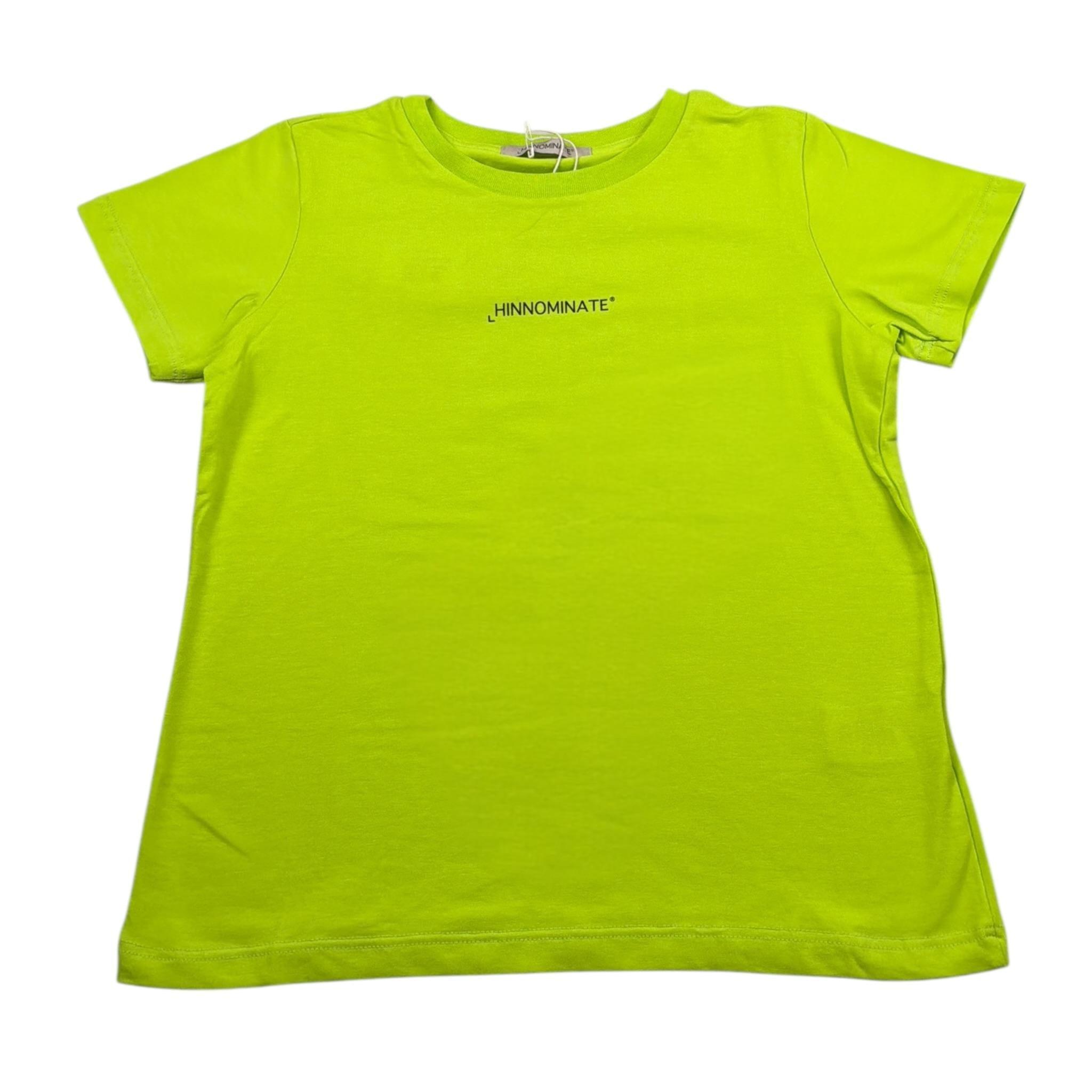 Hinnominate T-Shirt Girocollo tinta unita con Logo Verde per Bambino 3646M0094 VERDE HINNOMINATE 