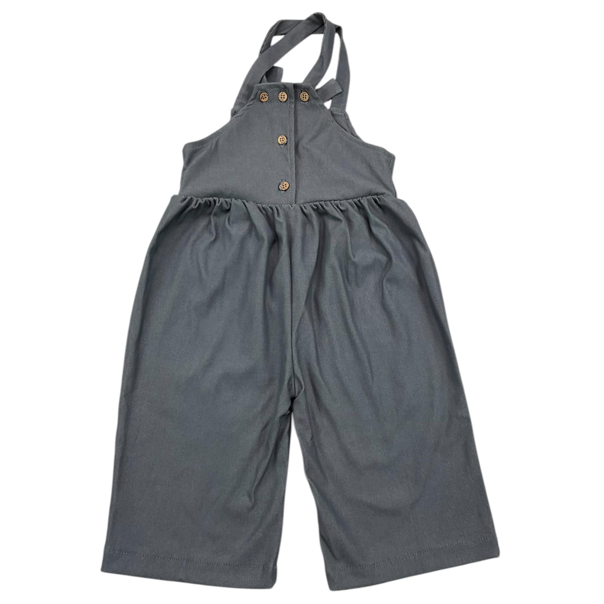 BAMBOOM+BABIES salopette tinta unita modello palazzo Blu per Neonata 7066 BLU BAMBOOM+BABIES 