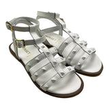 Twinset Sandalo Tinta Unita Con Borchie Bianco Per Bambina 241GCJ080 BIANCO TWINSET 