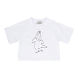 Iceberg T-Shirt Girocollo Tinta Unita con Stampa per Bambina TSICE5161J BIANCO ICEBERG 
