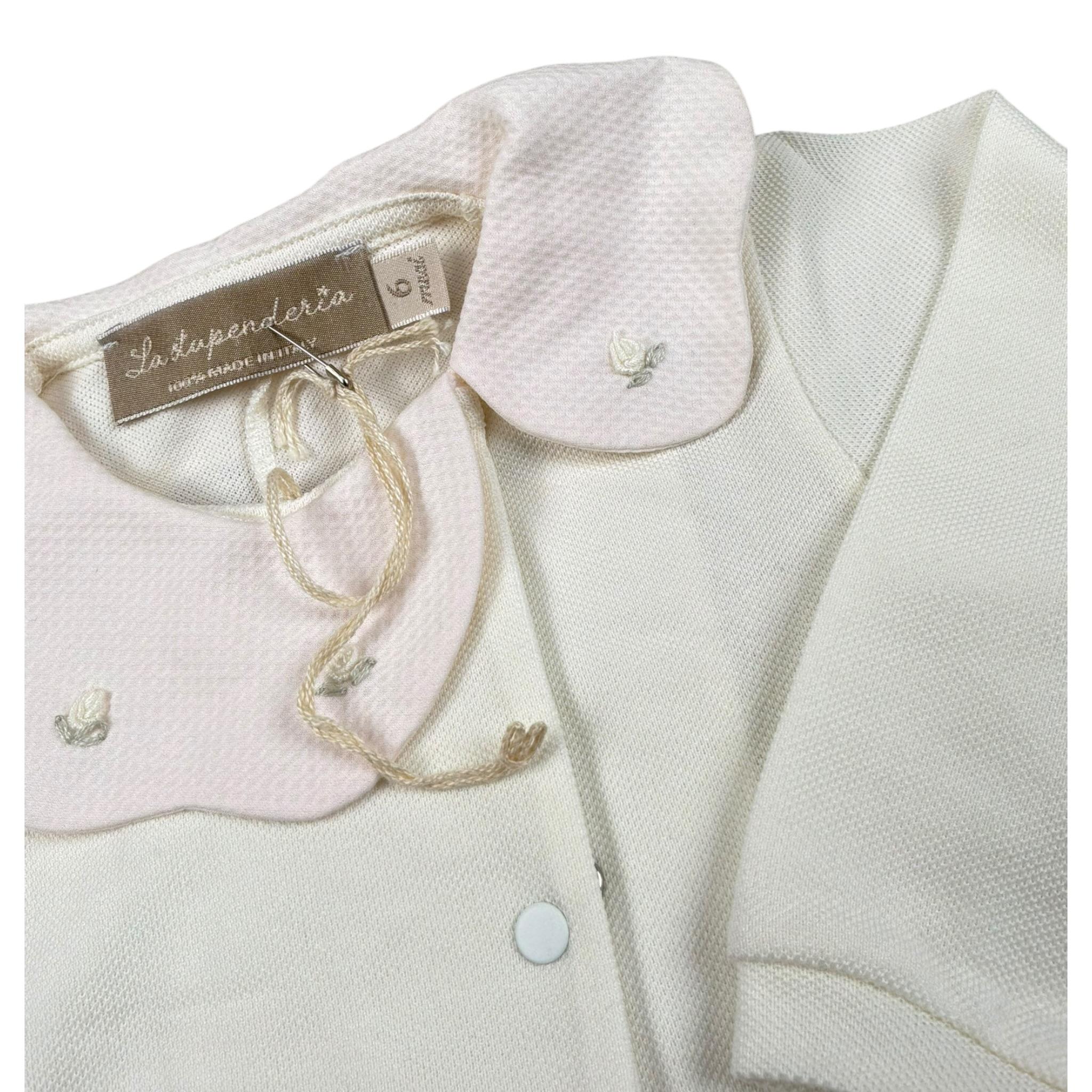 La Stupenderia Tutina Tinta Unita con Stampa per Neonata TBTT67 PANNA/ROSA LA STUPENDERIA 