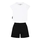 John Richmond Completo 2 Pezzi T-Shirt-Bermuda Bicolore per Neonata RIP25050CJX BIANCO/NERO JOHN RICHMOND 