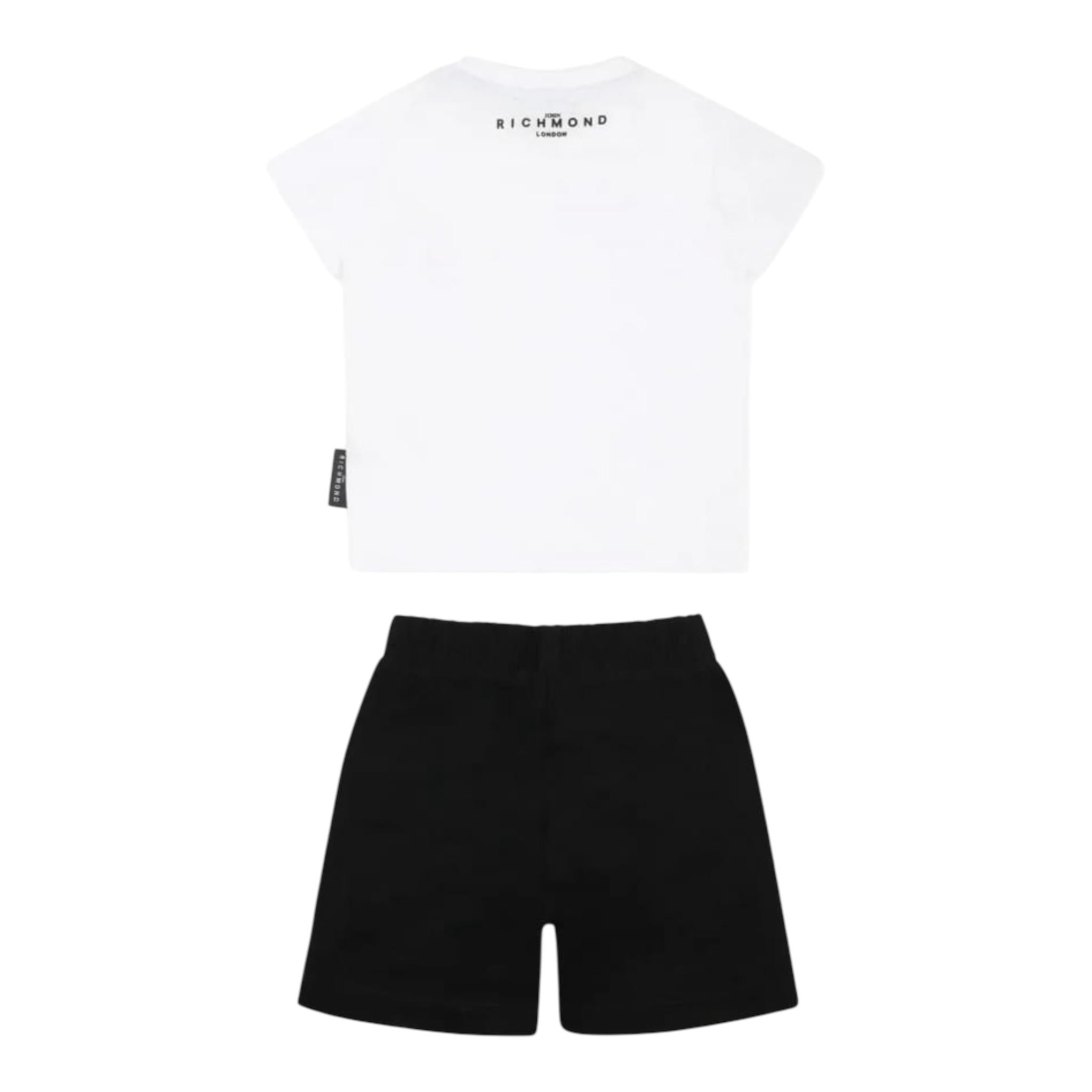 John Richmond Completo 2 Pezzi T-Shirt-Bermuda Bicolore per Neonata RIP25050CJX BIANCO/NERO JOHN RICHMOND 