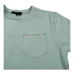 Daniele Alessandrini T-Shirt Girocollo Tinta Unita con Taschino per Bambino 1236M00007 VERDE DANIELE ALESSANDRINI 