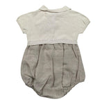 Wedoble Pagliaccetto Mezza Manica Fantasia Quadretti per Neonato V2507405X BEIGE WEDOBLE 