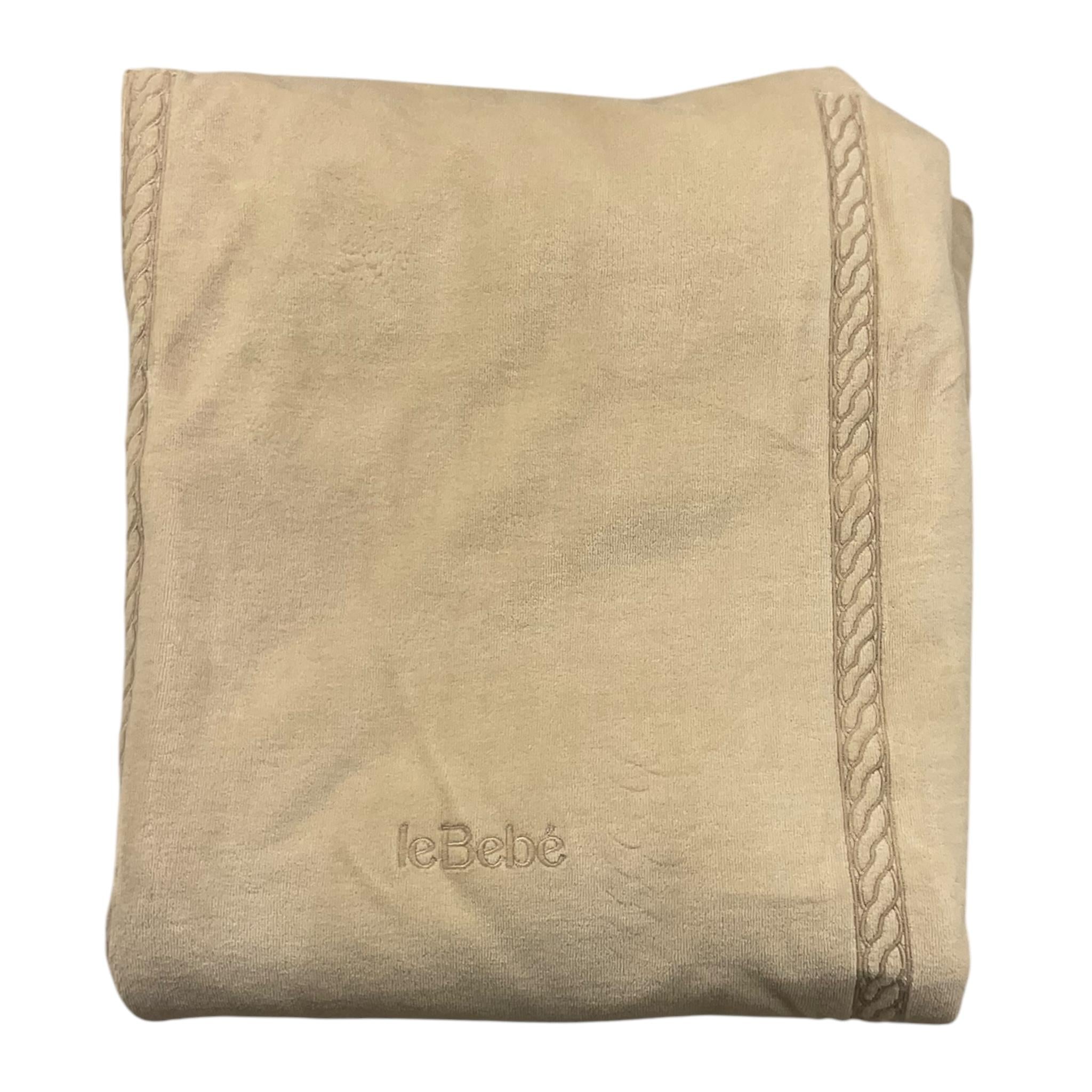 LE BEBE' coperta tinta unita con ricami in ciniglia Beige per Neonato LBB5098 BEIGE LE BEBE' 