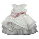 Raffaella Abito Cerimonia Tinta Unita Mezza Manica per Bambina ABRF BIANCO RAFFAELLA 