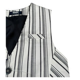 Manuell & Frank Gilet Bicolore Fantasia A Righe per Bambino MF5150B BIANCO/BLU MANUELL & FRANK 