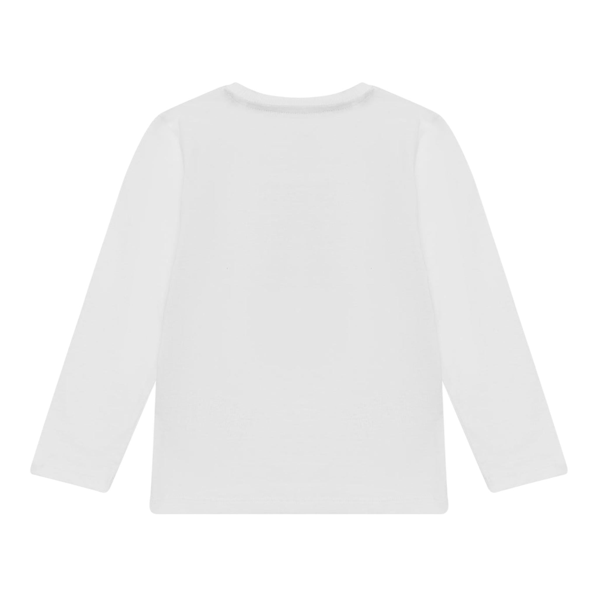 Guess Shirt Girocollo Tinta Unita con Stampa per Bambino N5RI26K8HM4 BIANCO GUESS 