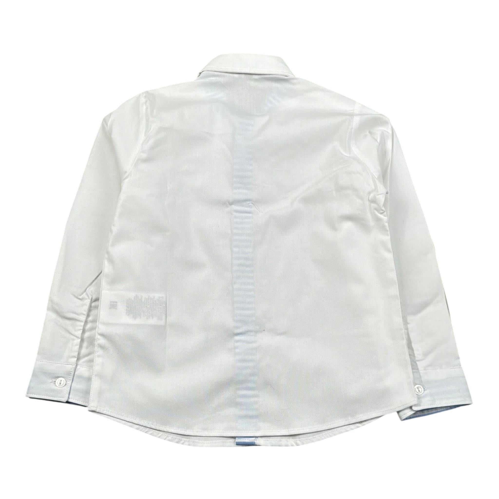 Le Bebe' Camicia tinta unita con Logo Bianco per Bambino LBB4095J BIANCO LE BEBE' 