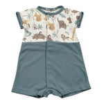 Calamaro Pagliaccetto Mezza Manica Bicolore per Neonato 32486 BIANCO/VERDE CALAMARO 