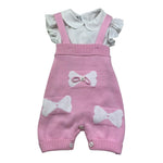 I Delfi Completo 2 Pezzi Camica-Salopette per Neonata 25P5049 ROSA I DELFI 