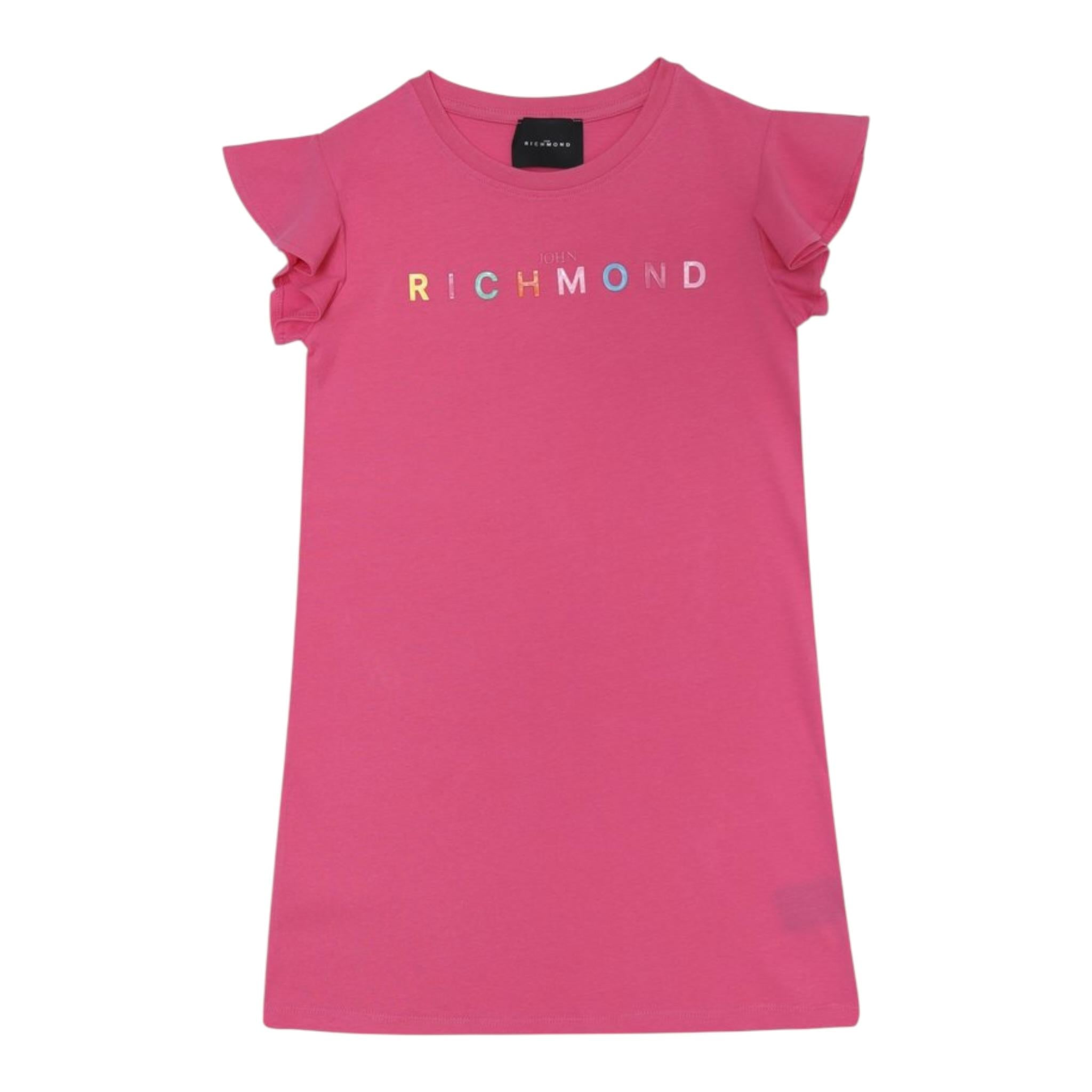 John Richmond Abito tinta unita con Stampa Fuxia per Bambina RGP25159VEXX FUXIA JOHN RICHMOND 