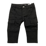 DANIELE ALESSANDRINI jeans tinta unita con girovita regolabile Nero per Neonato 1291P00023X NERO DANIELE ALESSANDRINI 