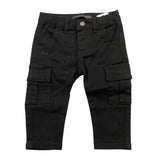DANIELE ALESSANDRINI jeans tinta unita con girovita regolabile Nero per Neonato 1291P00023X NERO DANIELE ALESSANDRINI 