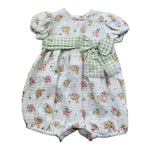 Le Bebe Pagliaccetto Mezza Manica Tinta Unita Fantasia Floreale per Neonata LBG6237 BIANCO LE BEBE 