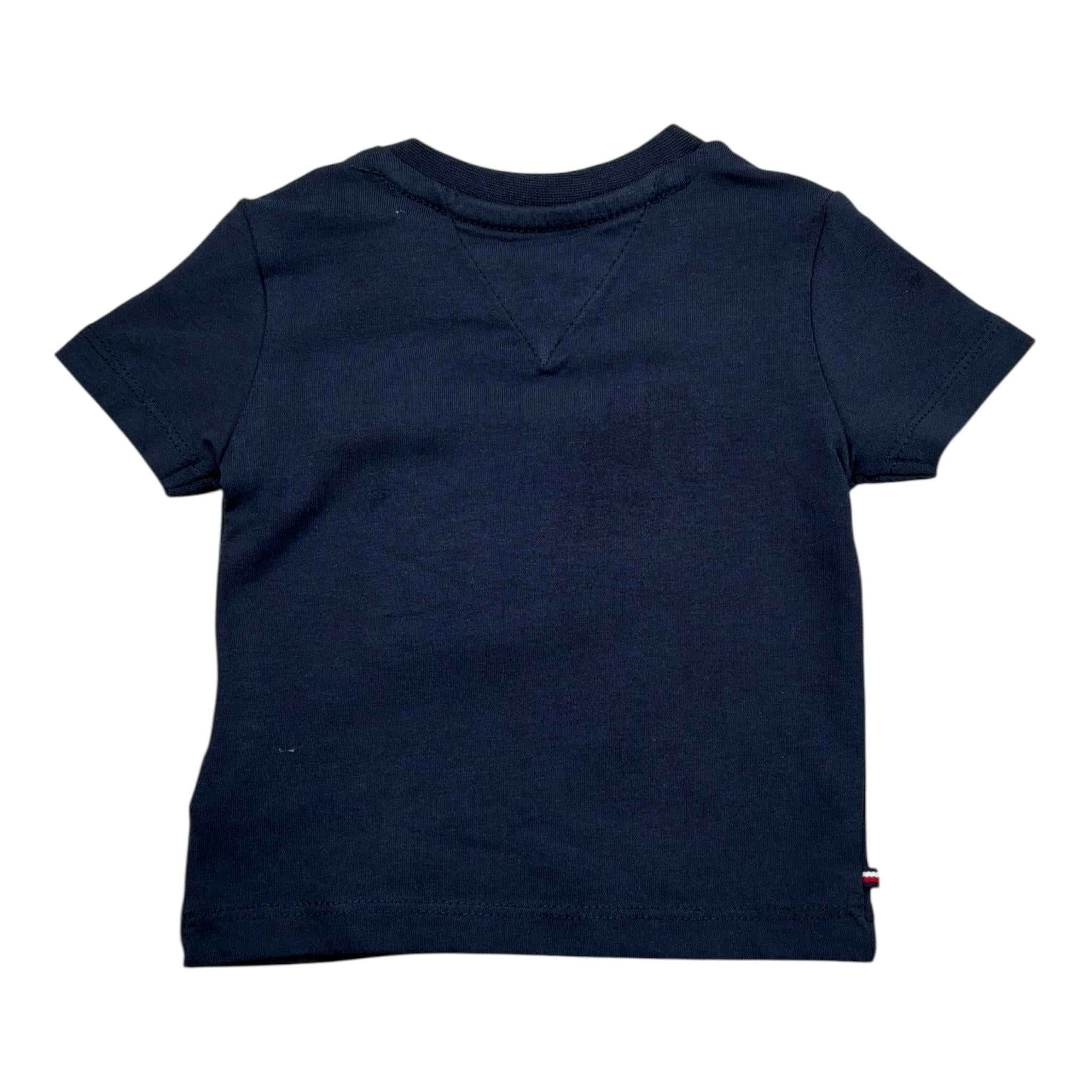 Tommy Hilfiger T-Shirt tinta unita con Stampa Blu per Neonato KN0KN01272 BLU TOMMY HILFIGER 