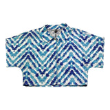 Janice Camicia Mezza Manica Modello Crop Tinta Unita con Fantasia per Bambina JN492R BIANCO JANICE 