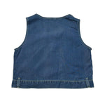 Lu Lu By Miss Grant Gilet In Denim Tinta Unita per Bambina LL3413X BLU LU LU BY MISS GRANT 