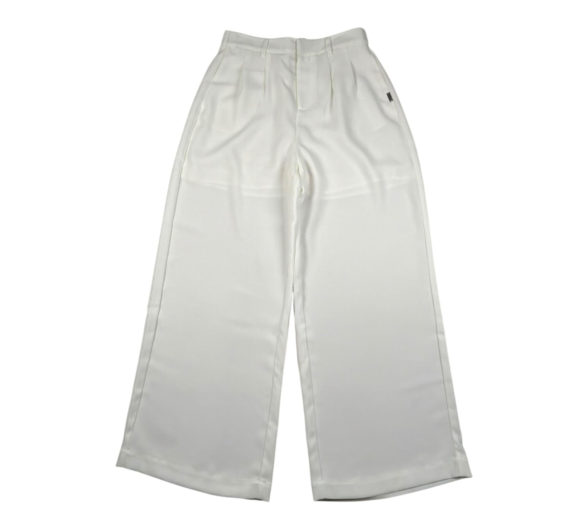 Liu Jo Pantalone Tinta Unita Moodello A Palazzo per Bambina GA5032X BIANCO LIU JO 