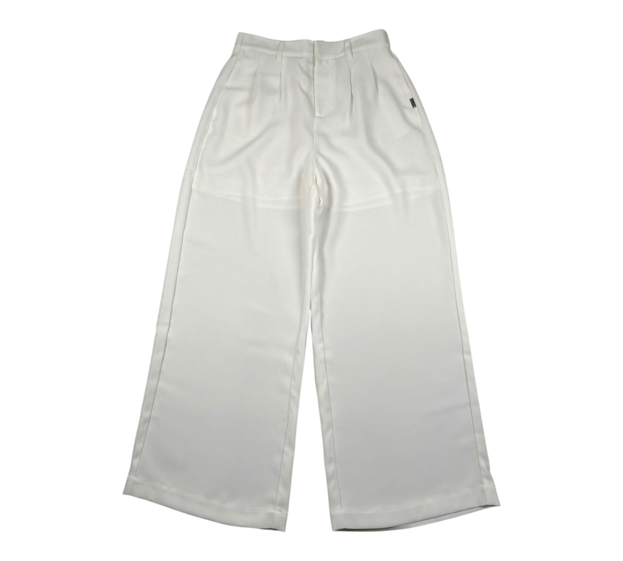 Liu Jo Pantalone Tinta Unita Moodello A Palazzo per Bambina GA5032X BIANCO LIU JO 