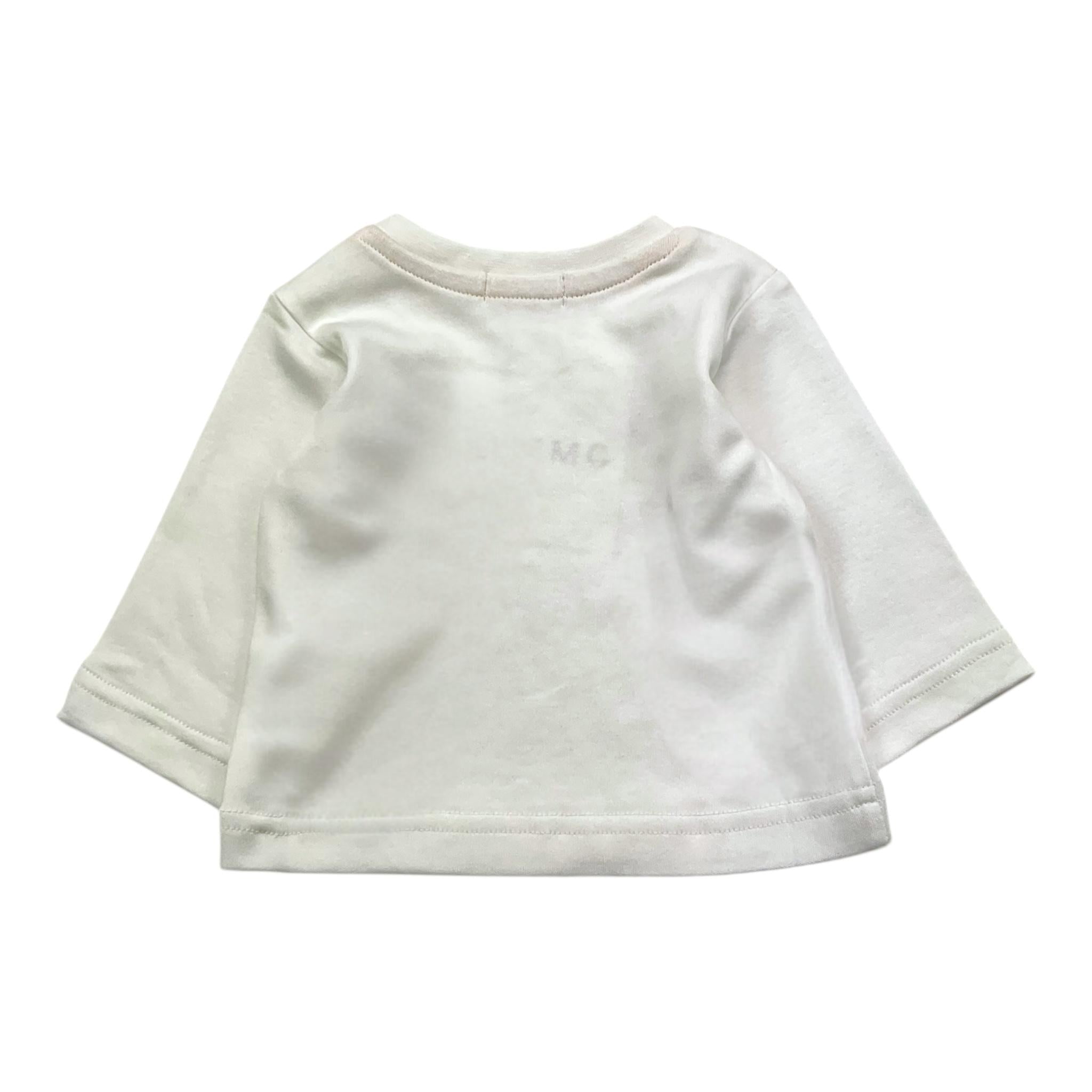 EMC shirt gircollo tinta unita con stampa Bianco per Neonato BX2262 BIANCO EMC 