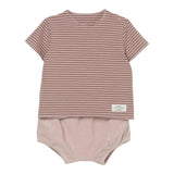 Teddy E Minou Completo 2 Pezzi T-Shirt-Culotte per Neonata E24CP062M1031 ROSA TEDDY E MINOU 