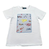 Move T-Shirt Tinta Unita Girocollo con Stampa per Bambino PRINTB BIANCO MOVE 
