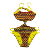 4Giveness Costume Intero Stampa Fantasia Con Aperture Giallo Per Bambina
