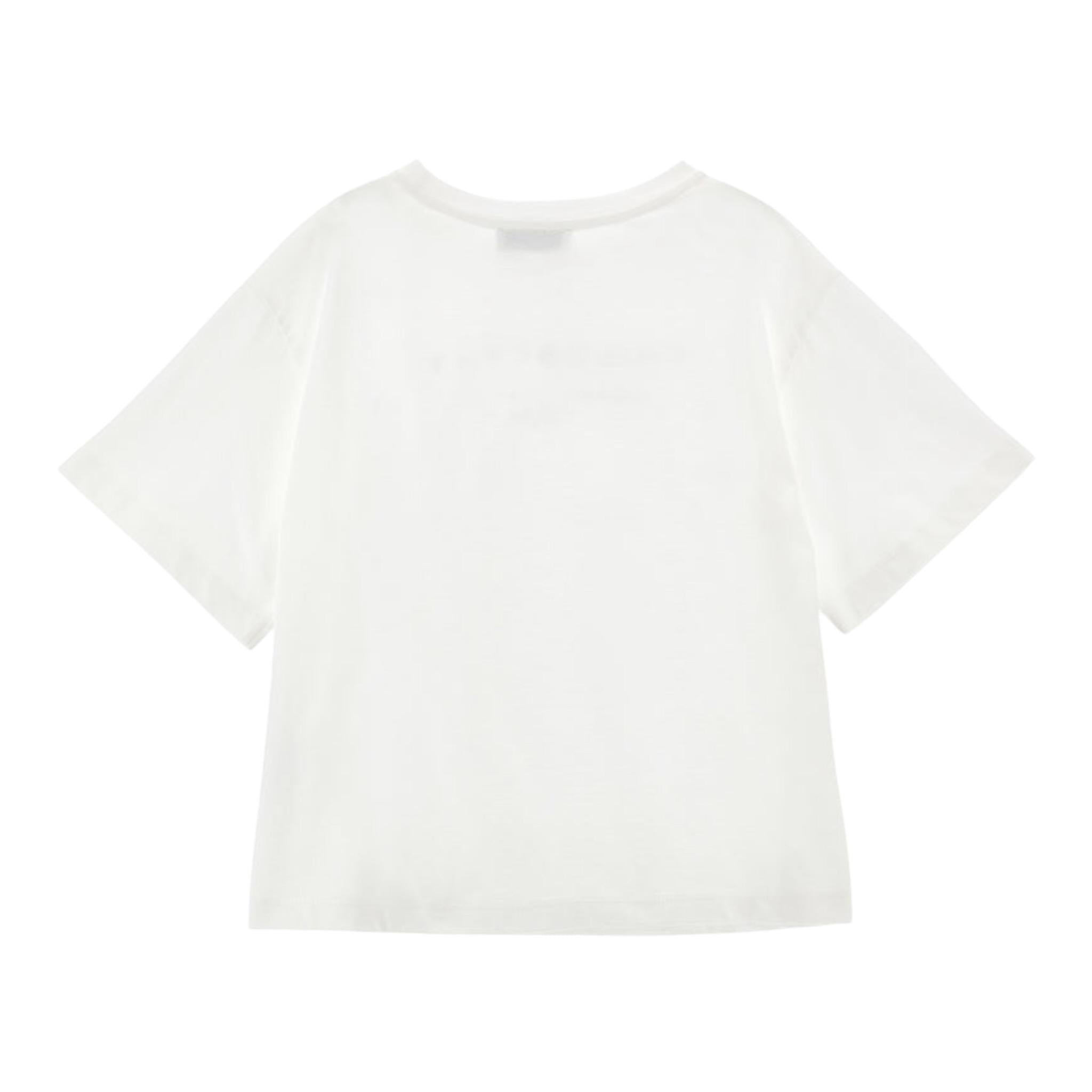 Philosophy T-Shirt Girocollo Tinta Unita con Stampa per Bambina I1E605XXX BIANCO PHILOSOPHY 