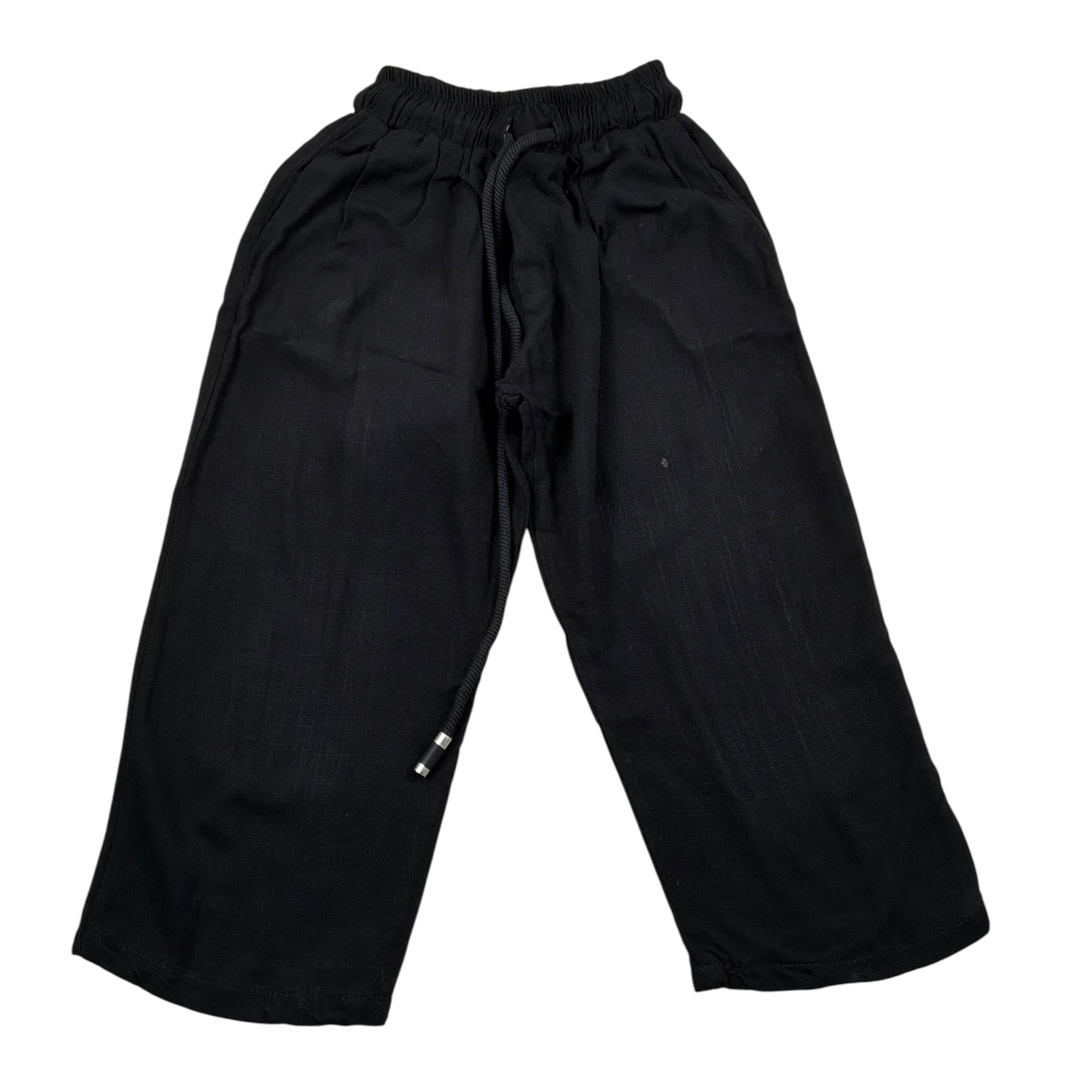 Louis Dieudonne' Pantalone Tinta Unita con Elastico In Vita per Bambino LDPA01X NERO LOUIS DIEUDONNE' 