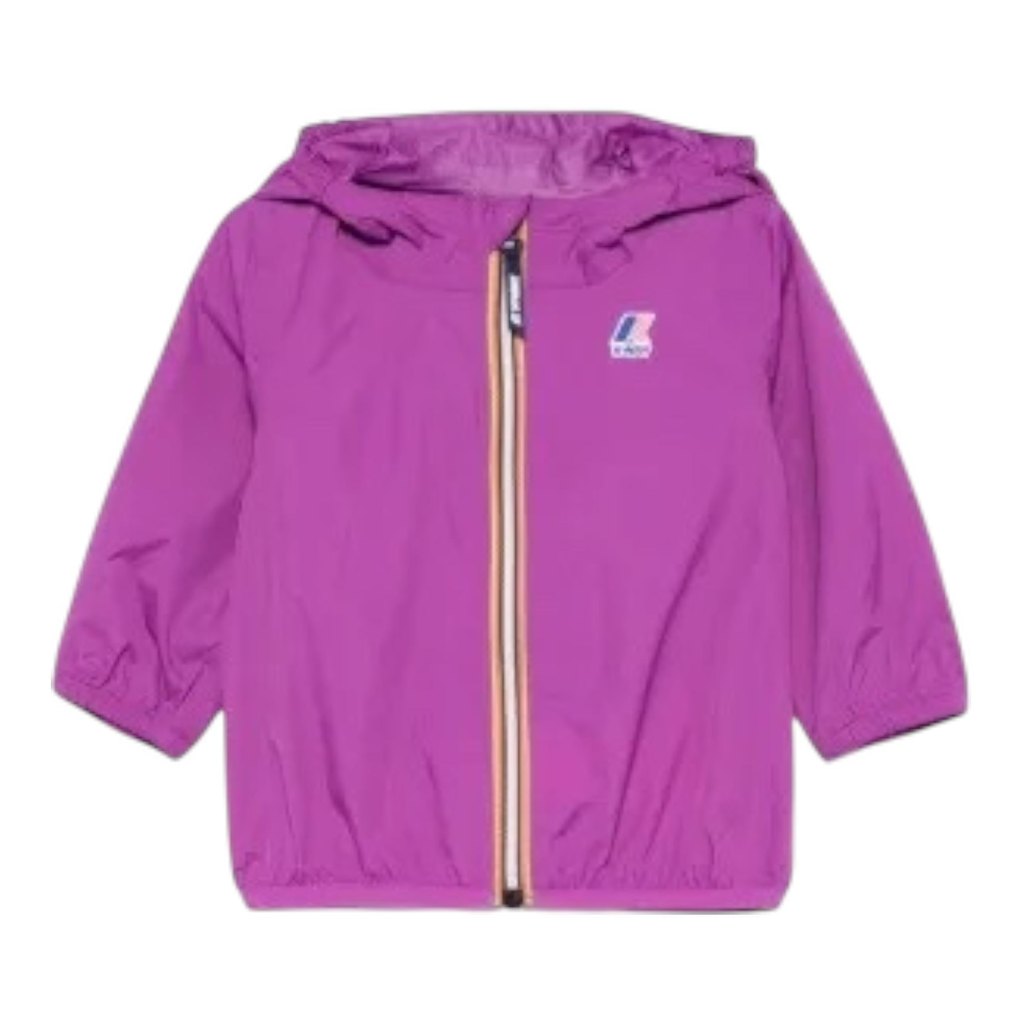K-Way Giubbino Tinta Unita con Cappuccio per Bambina K61336WW VIOLA K-WAY 