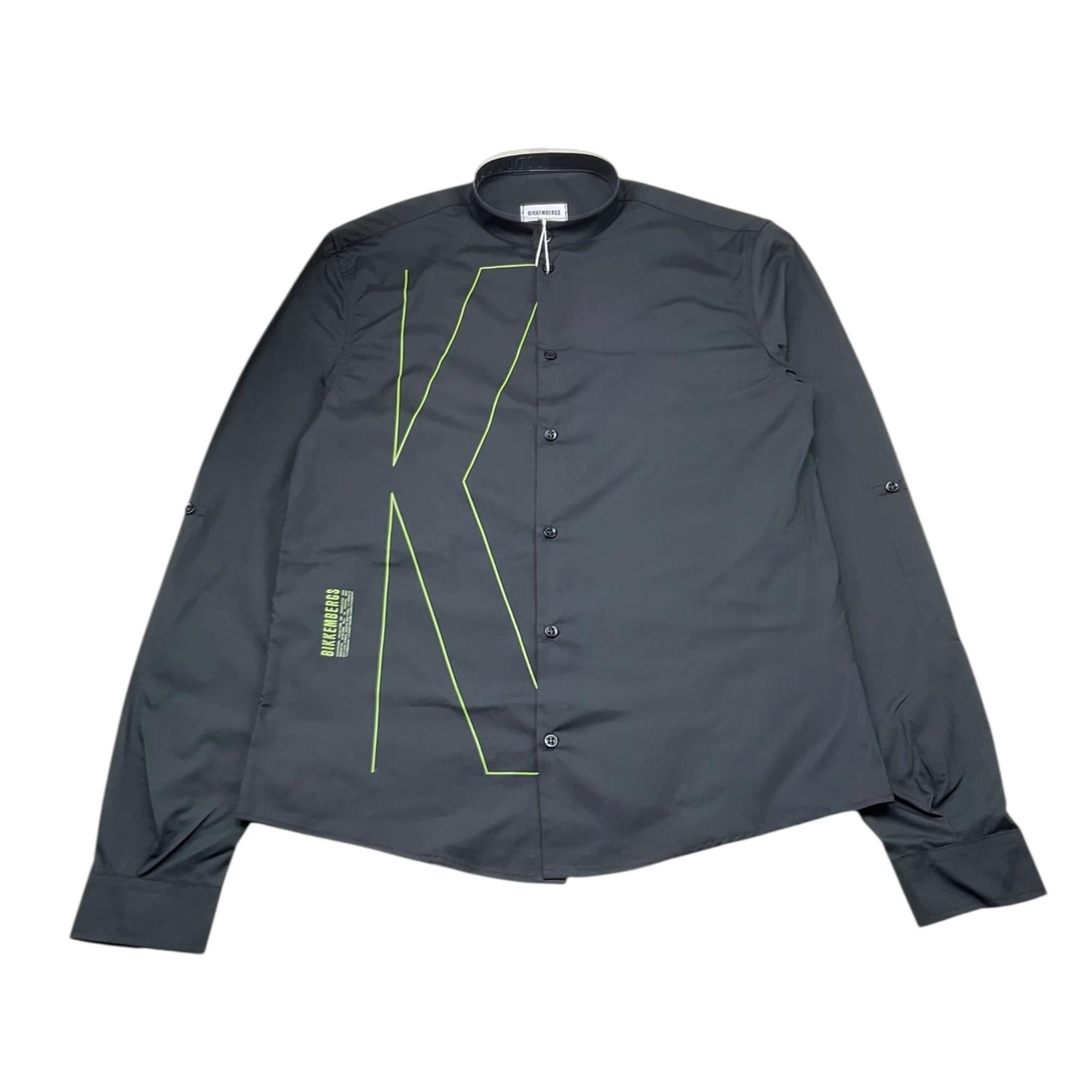 Bikkembergs Camicia Tinta Unita con Stampa per Bambino BK3162 NERO BiKKEMBERGS 