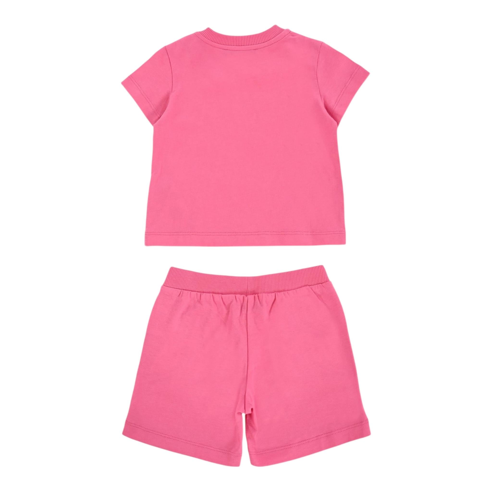 Moschino Completo 2 Pezzi T-Shirt-Short Tinta Unita per Neonata MVG00M FUXIA MOSCHINO 