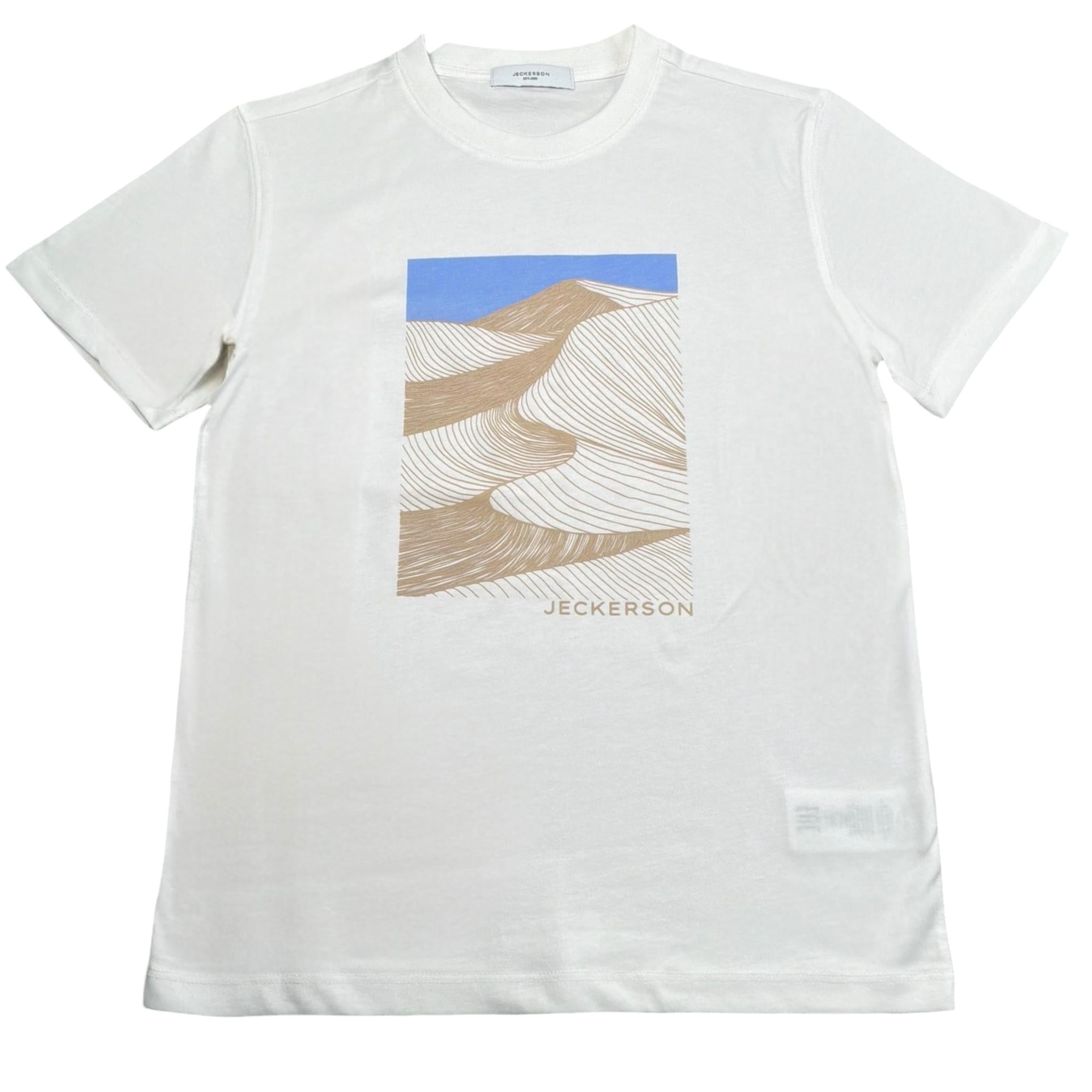 Jeckerson T-Shirt Girocollo Tinta Unita con Stampa per Bambino 147JMJS25 BIANCO JECKERSON 