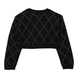 LIU JO maglia girocollo tinta unita cn brillantini Nero per Bambina GF4137 NERO LIU JO 