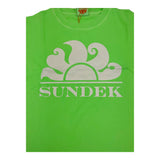Sundek T-Shirt Girocollo Tinta Unita Con Stampa Verde Per Bambino