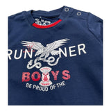 Stg Shirt Girocollo Tinta Unita con Stampa per Neonato SG7728 BLU STG 